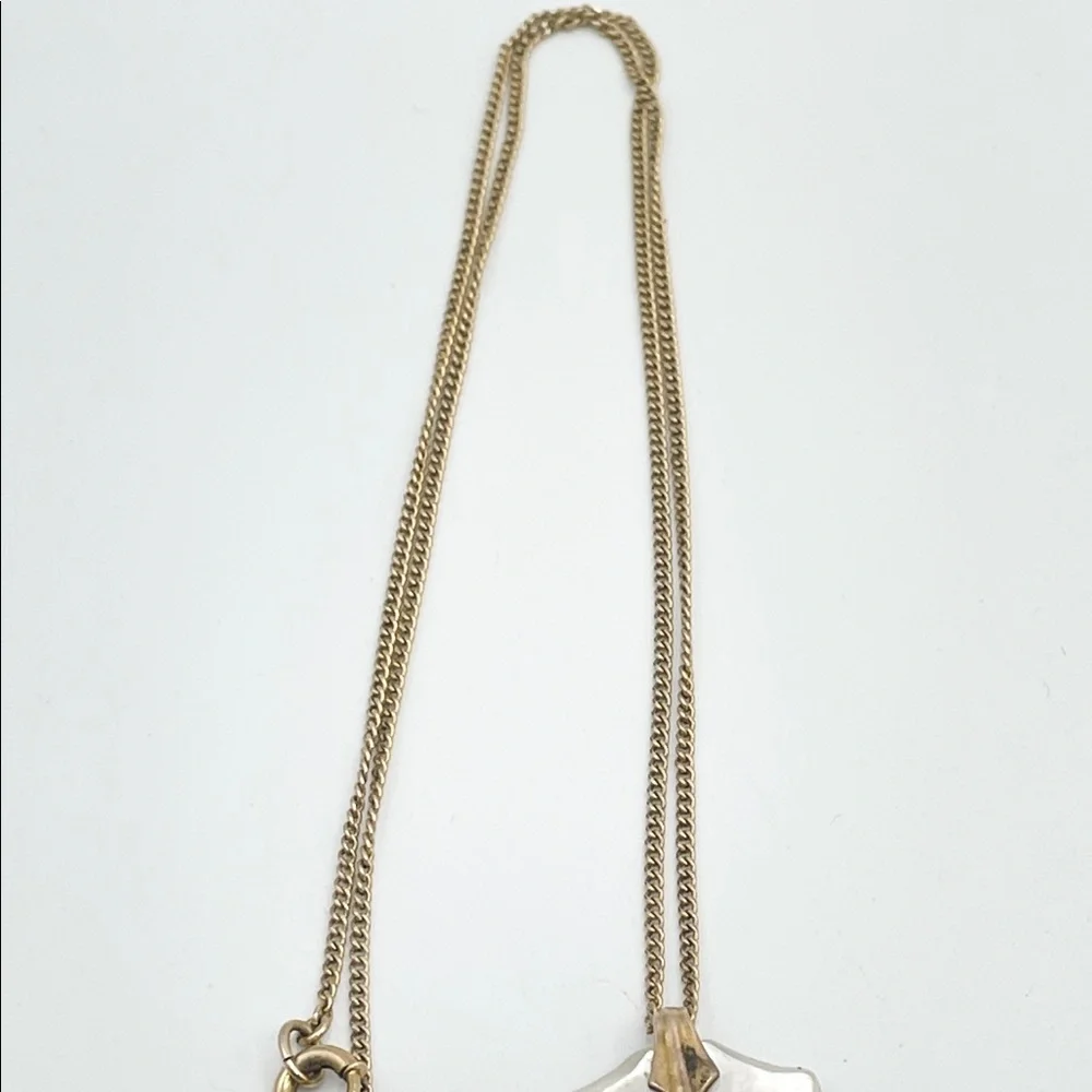 Antique mother of pearl abalone Shell pendant necklace - Picture 5 of 7